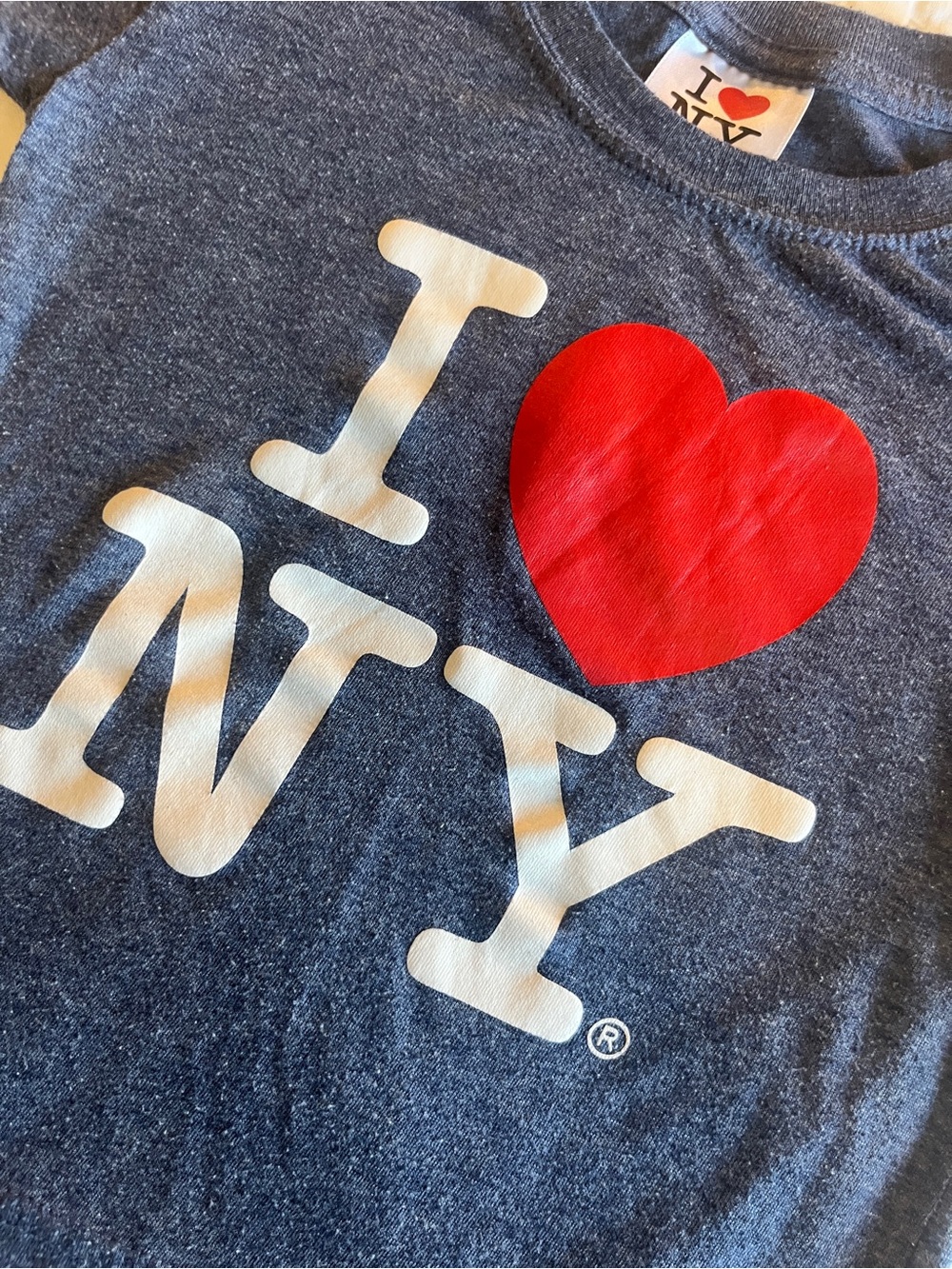 I Heart New York Navy Blue Kids T-Shirt 2-4 Years Small - Picture 2 of 4